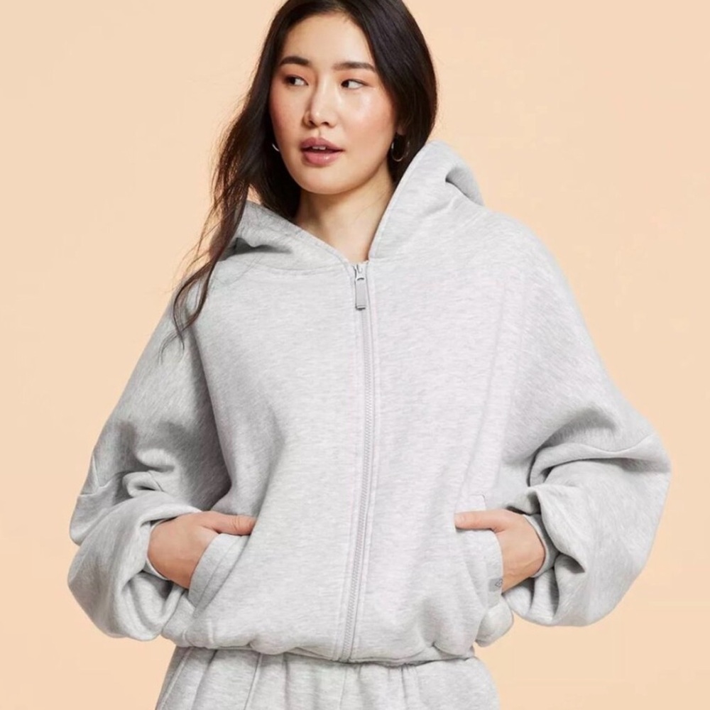 Blogilates x Target Grey Zip-Up Hoodie Large